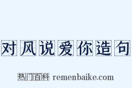 对风说爱你造句是什么意思的图片